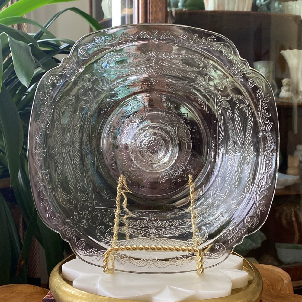 5 Piece Indiana Glass Madrid Recollection Set 2 Glasses, Serving Bowl + 2 Bowls - Picture 8 of 11
